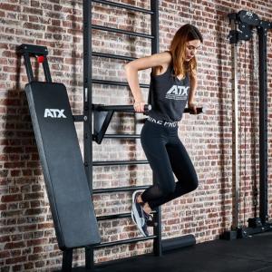 ATX® WALL BAR GYM - Espaldera de pared con banco