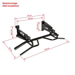 ATX® Barra de dominadas múltiples agarres, Pared / Techo