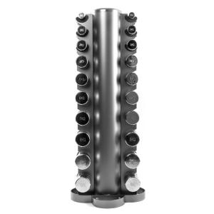 Mancuernero vertical tipo pilar para 10 pares de mancuernas