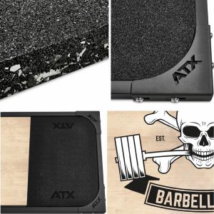 Plataforma de Peso Muerto ATX® - goma granulada de alta densidad - con el logo de Barbell Club