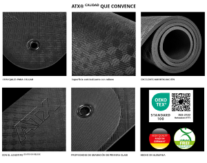 ATX® Alfombra de gimnasia profesional 1800 x 650 x 8 mm - Made in Germany