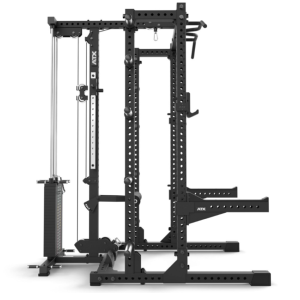 ATX® HALF RACK 780 con estación de poleas - carga con columna de pesos 125kg + extensión de almacenamiento