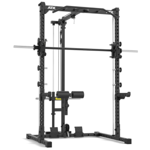 ATX® Set completo Half Rack 510 con multipress + estación de poleas con discos de peso  - Altura 196 cm