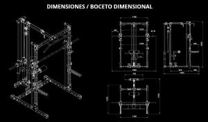 ATX® Set completo Half Rack 510 con multipress + estación de poleas con discos de peso  - Altura 196 cm