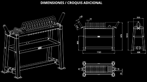 ATX® Soporte profesional para discos de pesas y accesorios