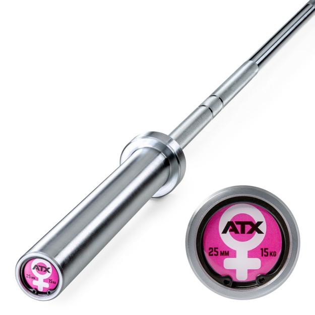 ATX® Barra olímpica - para Mujeres,  200cm / 15kg, cromada