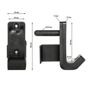 ATX® Free Stands 650 SD - agujeros con espaciado de corta distancia - Incluye un par de J-Hooks