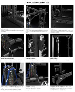 ATX® HALF RACK 780 con estación de poleas - carga con columna de pesos 125kg + extensión de almacenamiento