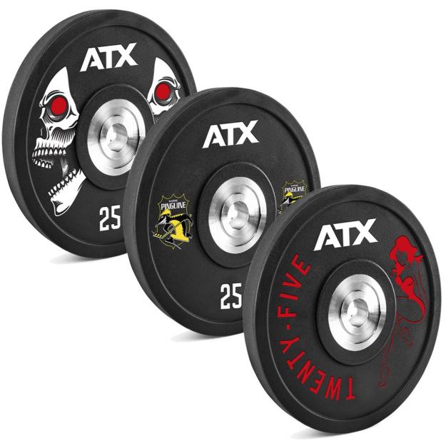 ATX® Xtreme Uretano Bumper plates - Logotipo del cliente - Peso de 5 a 25 kg