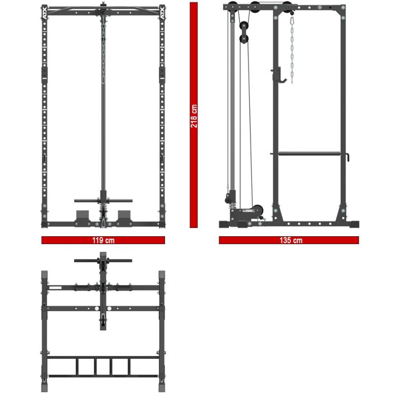 ATX® POWER RACK PRX-610 Altura 198 CM con poleas