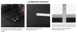 Gymfloor®  Panel protector de suelo - aislamiento acústico - 1000 x 1000 x 20 mm de espesor