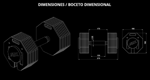 ATX® Octa Dumbells - Mancuernas ajustables 2 x 36 kg