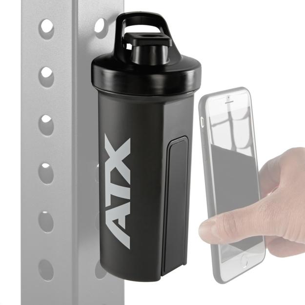 ATX® Shaker Black 1000 ml - botellero multifuncional con soporte magnético