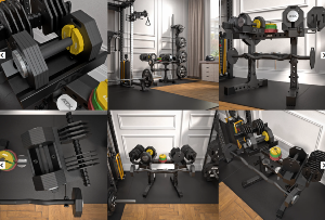 ATX® Soporte de almacenamiento ajustable para mancuernas octogonales - XL