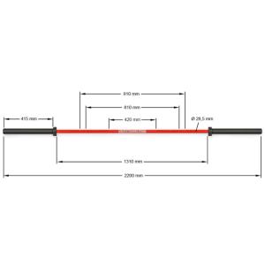 ATX® Cerakote Multi Bar - Barra olímpica - Fire Red