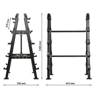 Estante / Rack doble para 10 barras, autónomo